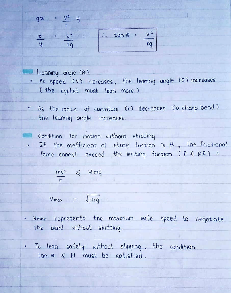 Applications of Circular Motion | NOTE
