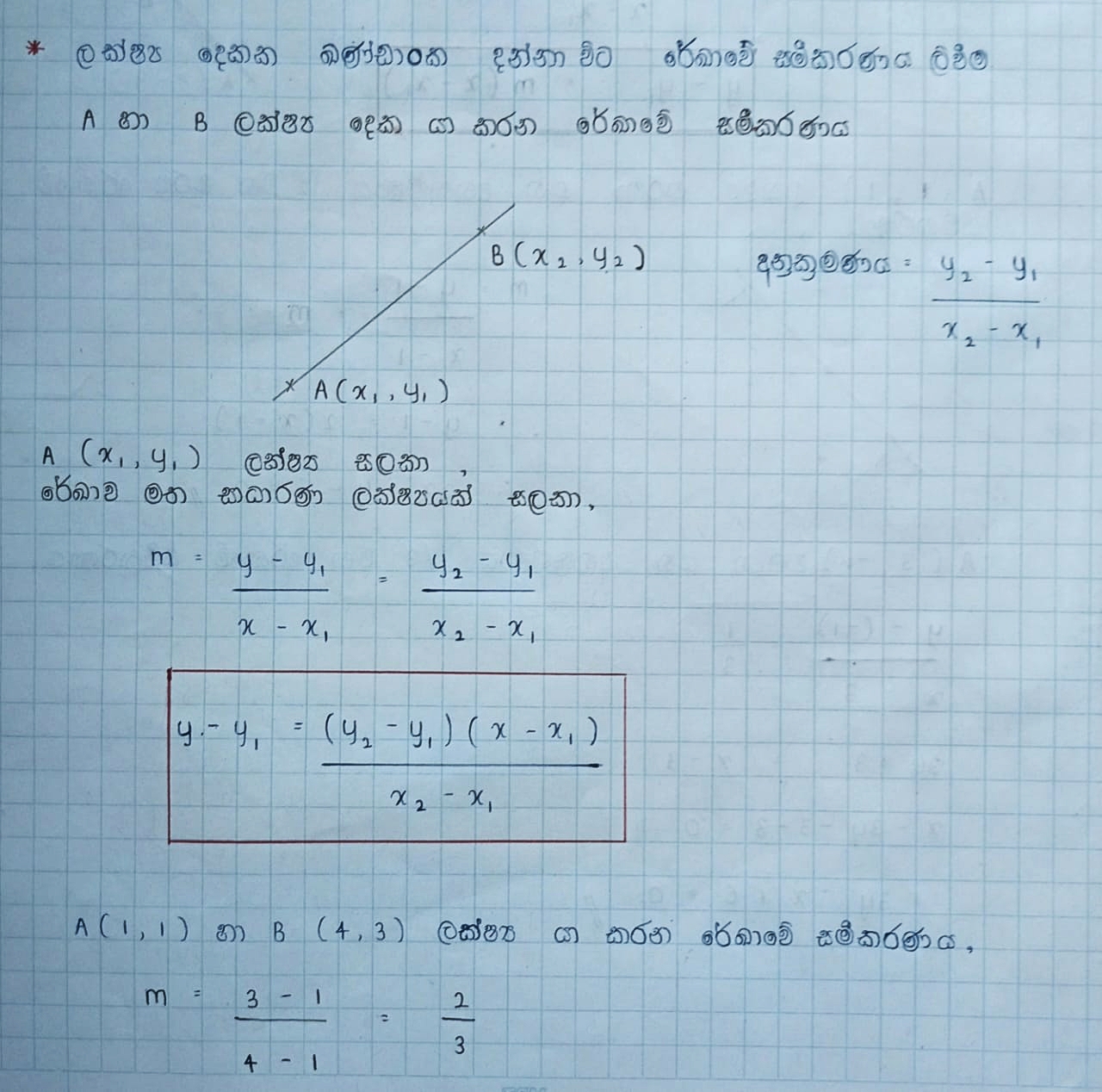 ඛණ්ඩාංක ජ්‍යාමිතිය | THEORY NOTE