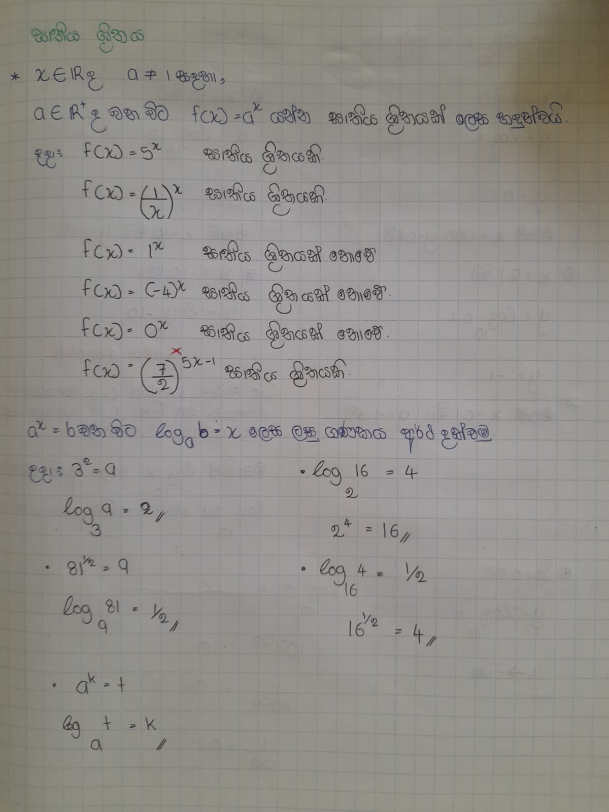 LOGARITHMIC LAWS | COMPLETED NOTE