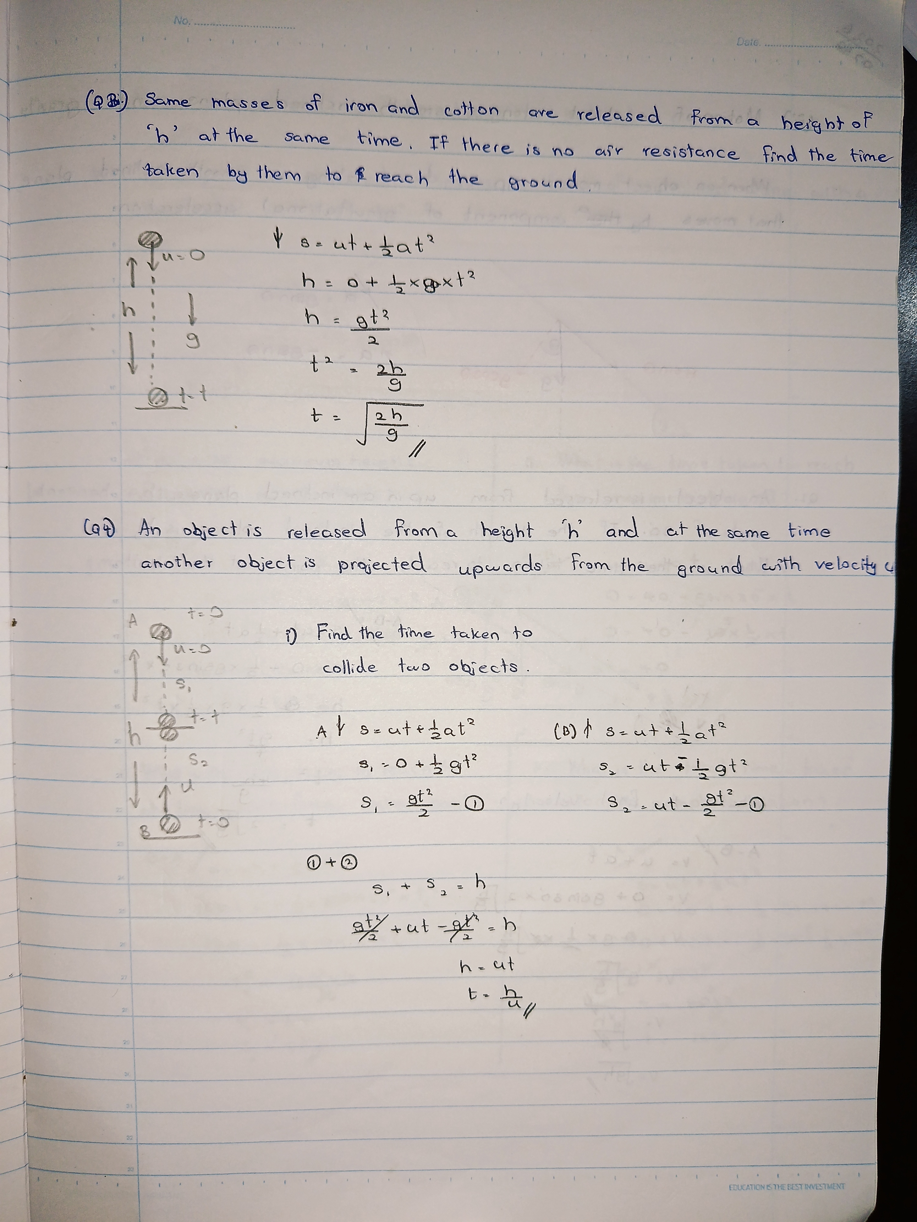Motion Under Gravity | FULL NOTE