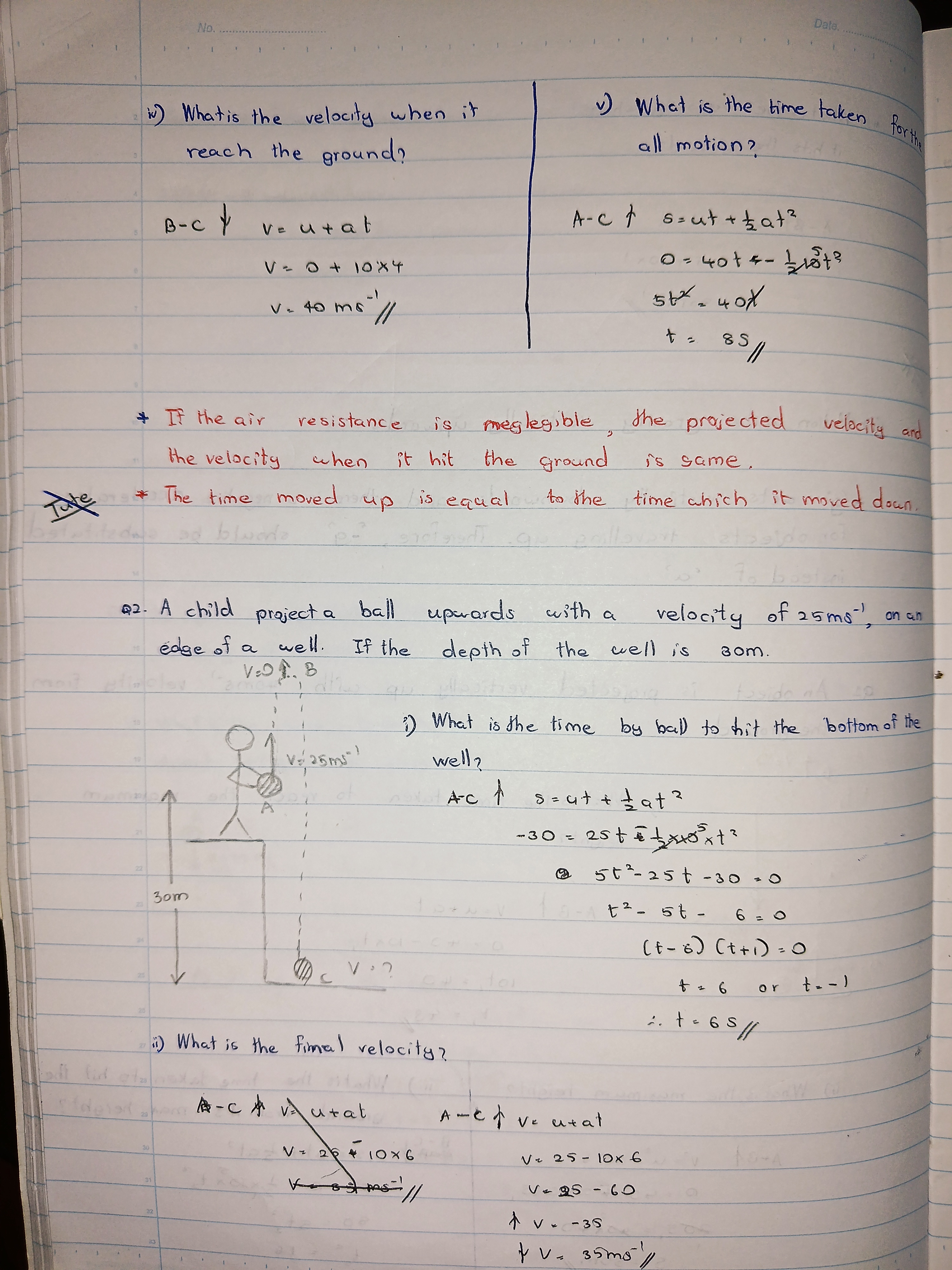Motion Under Gravity | FULL NOTE